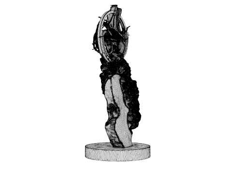 Abstract Sculpture - Celestial Fragment 3D Model