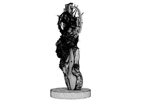 Abstract Sculpture - Celestial Fragment 3D Model