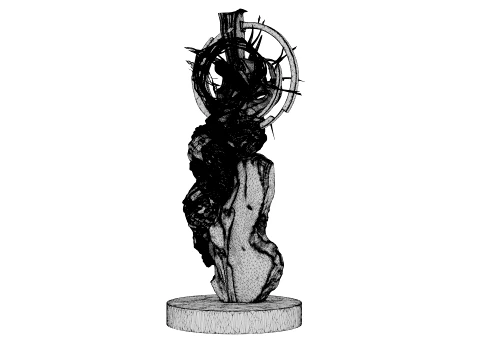 Abstract Sculpture - Celestial Fragment 3D Model