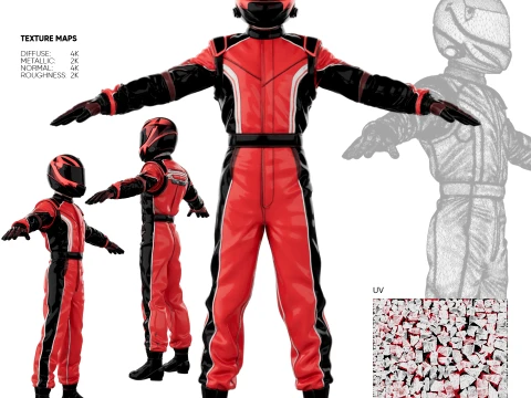 Race Car Driver Modelo 3D