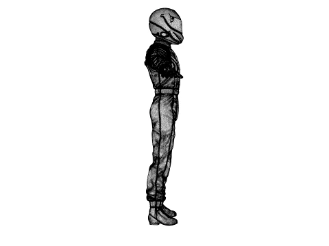 Race Car Driver 3D Model