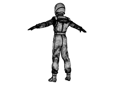 Race Car Driver 3D Model