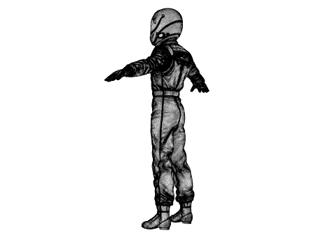 Race Car Driver 3D Model