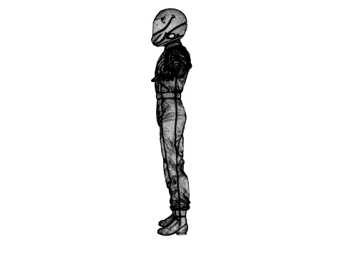Race Car Driver 3D Model