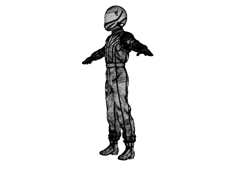 Race Car Driver 3D Model