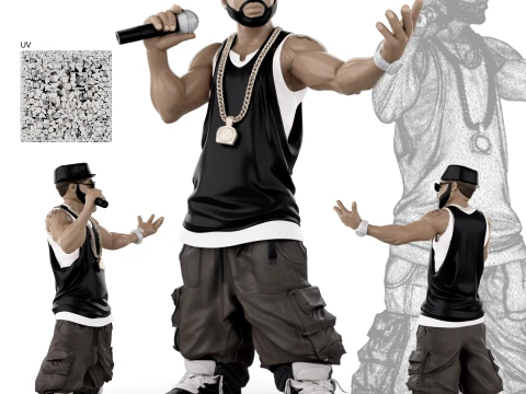 Rapper Modelo 3D