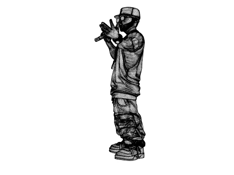 Rapper 3D Model