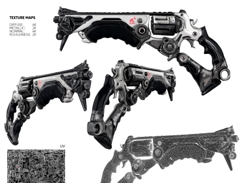 Sci-fi Weapon - Iron Wraith Modello 3D