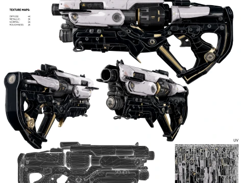 Sci-fi Weapon - Voidbreaker 3D Model