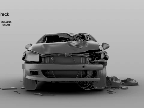Car Wreck - 3D Model