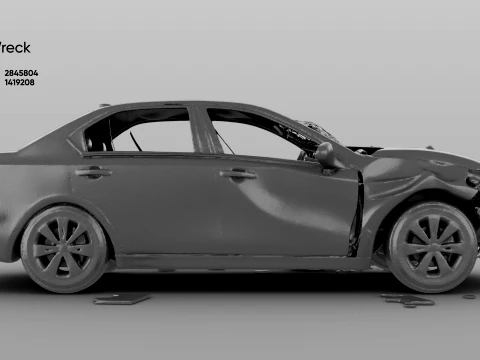 Car Wreck - 3D Model