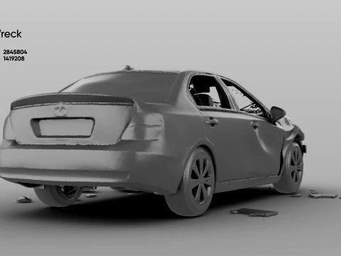 Car Wreck - 3D Model
