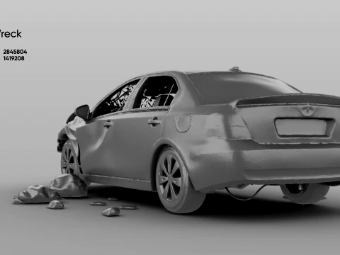 Car Wreck - 3D Model