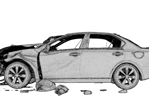 Car Wreck - 3D Model