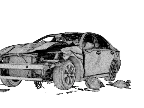 Car Wreck - 3D Model