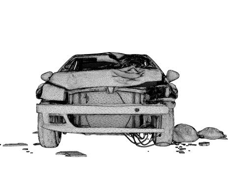 Car Wreck - 3D Model