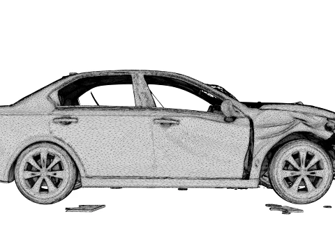 Car Wreck - 3D Model