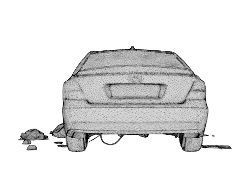 Car Wreck - 3D Model