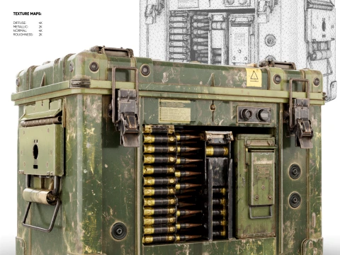 Bullet Crate 3D Model