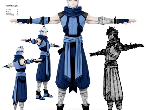 Anime Character 3D 모델
