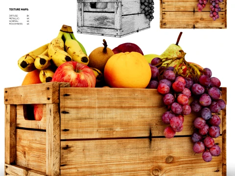 Fruit Crate 3D 모델
