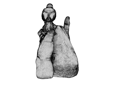 Kintsugi Bird 3D Model
