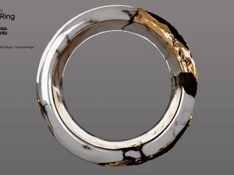 Kintsugi Ring 3D Model