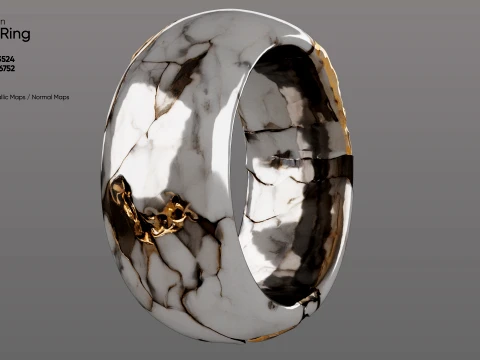 Kintsugi Ring 3D Model