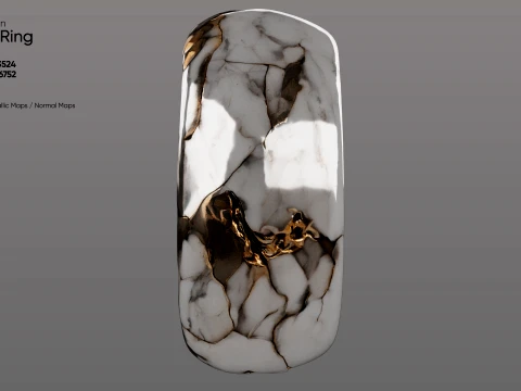 Kintsugi Ring 3D Model