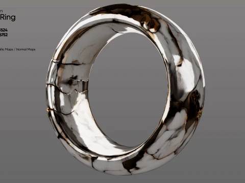 Kintsugi Ring 3D Model