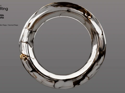 Kintsugi Ring 3D Model