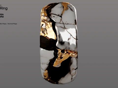 Kintsugi Ring 3D Model