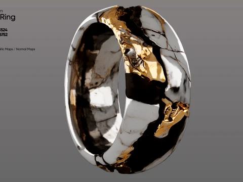 Kintsugi Ring 3D Model