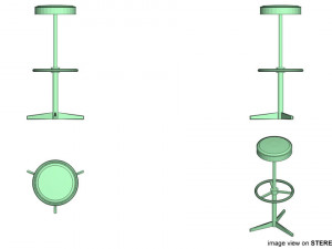 barstool type 2 3D 모델