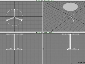 rounded table Modello 3D