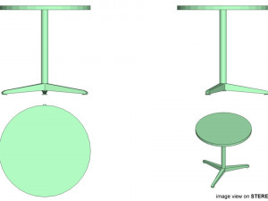 rounded table Modello 3D