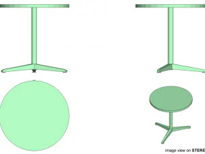 abgerundeter Tisch 3D Modell
