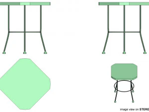 meja persegi Model 3D