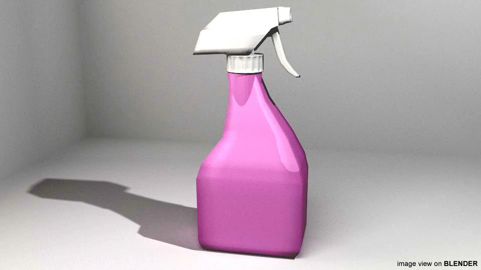 bottle sprayer type 1 3D Model .c4d .max .obj .3ds .fbx .stl .blend 