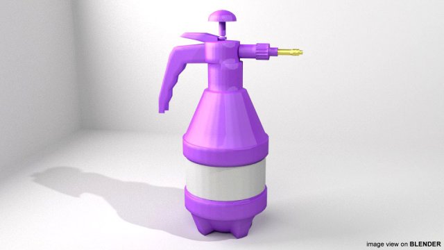 bottle sprayer type 2 3D Model .c4d .max .obj .3ds .fbx .stl .blend 