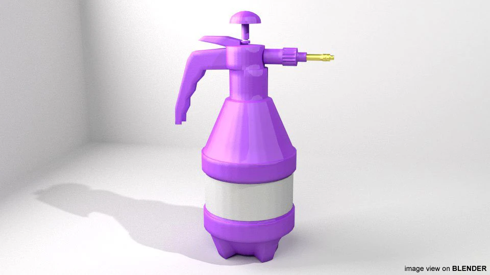 bottle sprayer type 2 3D Model .c4d .max .obj .3ds .fbx .stl .blend 