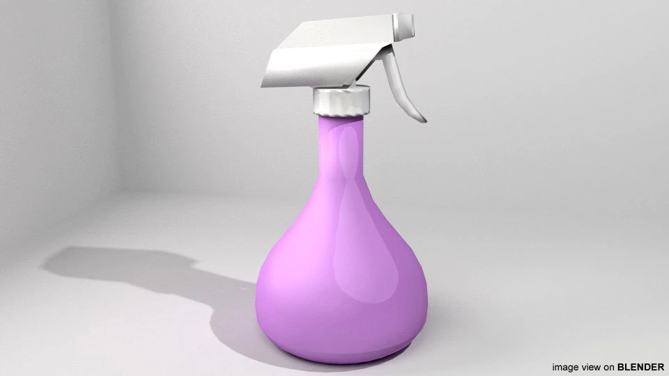 bottle sprayer type 3 3D Model .c4d .max .obj .3ds .fbx .stl .blend 
