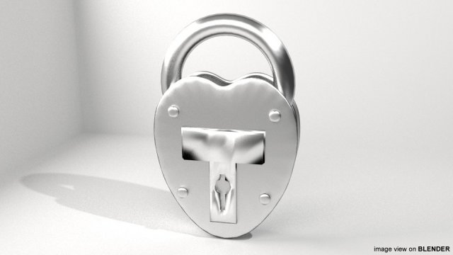 padlock Model 3D .c4d .max .obj .3ds .fbx .stl .blend 