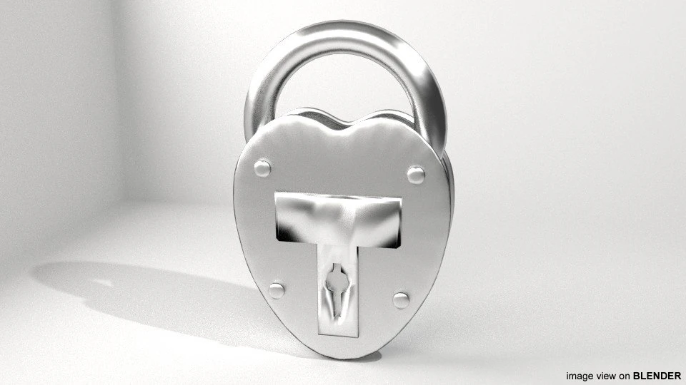 cadeado Modelo 3D .c4d .max .obj .3ds .fbx .stl .blend 