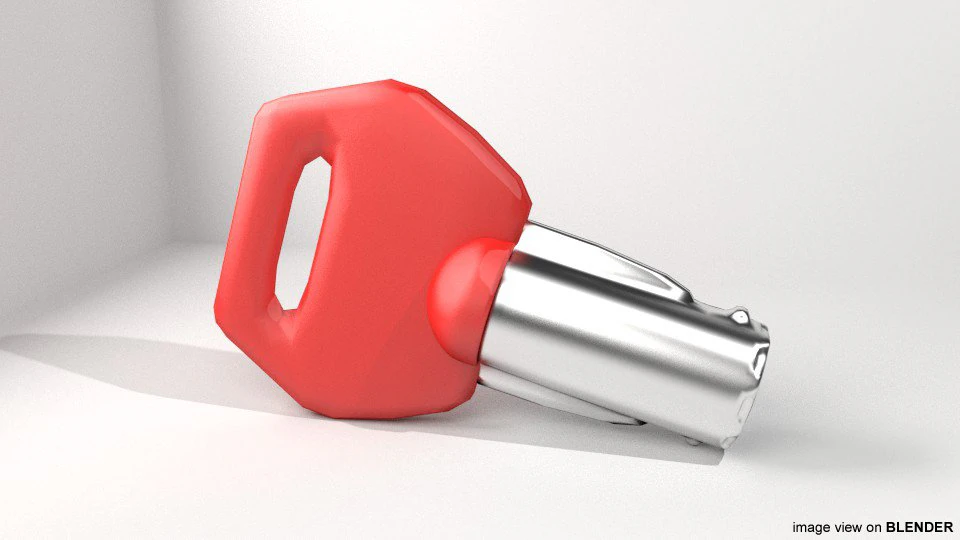 tubular key 3D Model .c4d .max .obj .3ds .fbx .stl .blend 