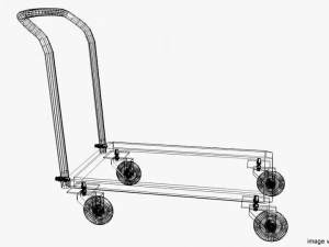 flatbed trolley 3D Model