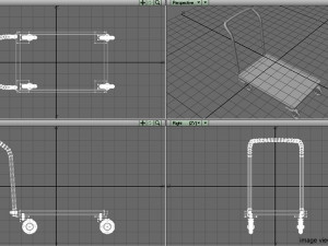 flatbed trolley 3D Модель