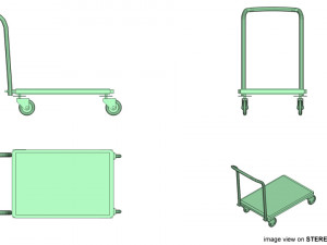 flatbed trolley 3D Модель