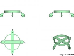 gas cylinder trolley 3D Model
