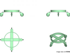 gas cylinder trolley 3D Model